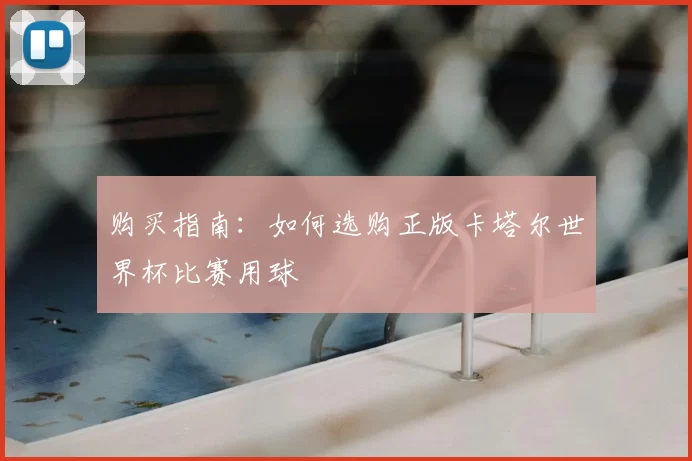 购买指南:如何选购正版卡塔尔世界杯比赛用球